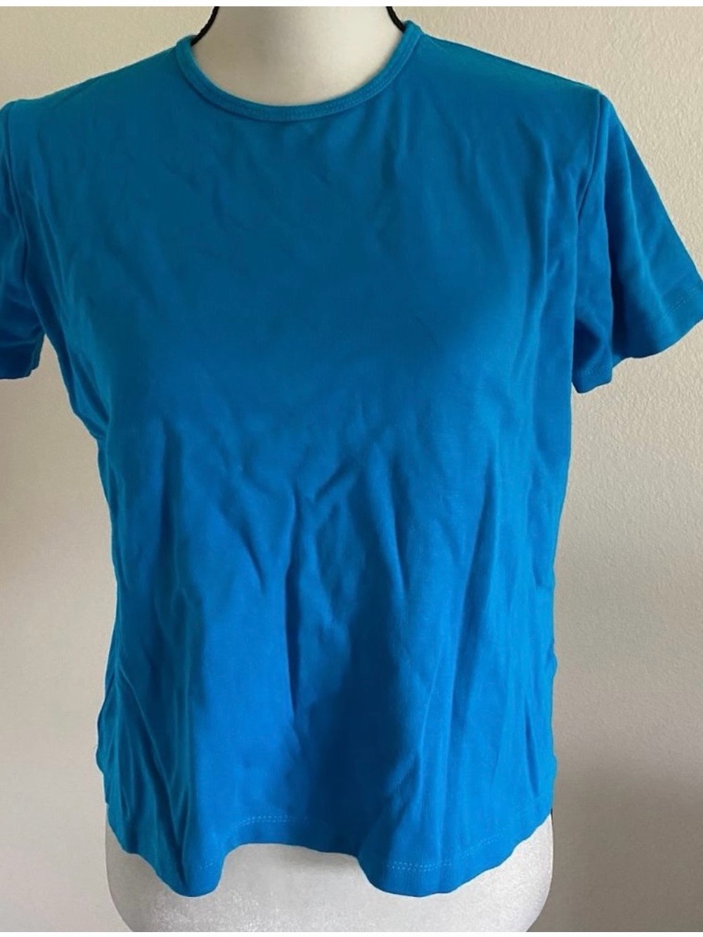New York & Company Bright Turquoise Tee